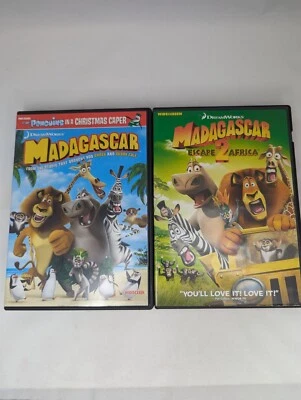Madagascar 1 & 2 Escape Africa 2 DVD Movies Bundle Set - Image 1 of 2