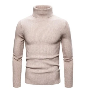 Mens Knitted Turtleneck Jumper Tops Sweater Winter Warm Long Sleeve Slim Shirts - Picture 1 of 35