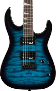 Jackson JS Series Dinky JS20 DKQ 2PT Electric Guitar Transparent Blue - Picture 1 of 8
