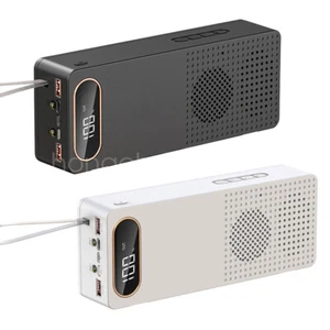 8 emplacements 18650 batterie power bank boîtier chargeur rapide haut-parleur Bluetooth 2 en 1 - Photo 1 sur 23