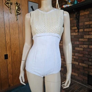 Vtg 60s Go Go Dancer Velvet Costume Mod Burlesque Sequin Hot Pants Romper XS/S - Picture 1 of 10