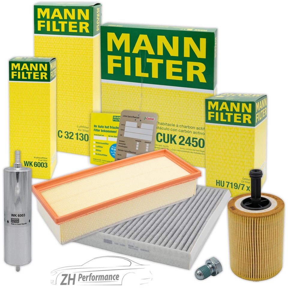 MANN-FILTER INSPEKTIONSPAKET FILTERSATZ FÜR AUDI A4 8K B8 2.0 TDI BJ 07-16 - Bild 1 von 4