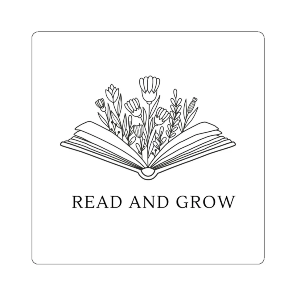 Pegatinas florales corte beso libro leer y crecer Foto 1 de 1