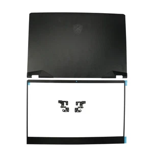 Nueva cubierta trasera + bisel + bisagras para MSI GE66 Vector GP66 MS-1541 MS-1542 1543 negra - Imagen 1 de 8