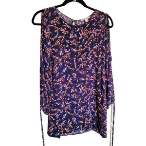 American Eagle Floral Boho Dress Long Sleeve Off / Cold Shoulder Women's XS - Picture 1 of 9