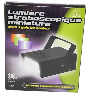 MINI Strobe Light Variable Flash Speed Control  Halloween AC 3 Color Gels - Image 1 of 4