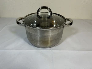 Olla de acero inoxidable Bergner de 5,0 cuartos de galón con tapa - 8,5" x 5" - Imagen 1 de 6