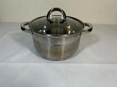 Olla de acero inoxidable Bergner de 5,0 cuartos de galón con tapa - 8,5" x 5" Foto 1 de 4