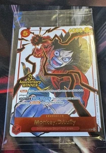 One Piece OP13 3rd Anniversary WINNER Set Pre Release Luffy Sabo Ace SEALED - Bild 1 von 2