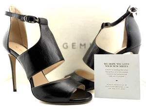 Tacones de aguja M.Gemi The Esatto 90 mm cuero negro - Imagen 1 de 17