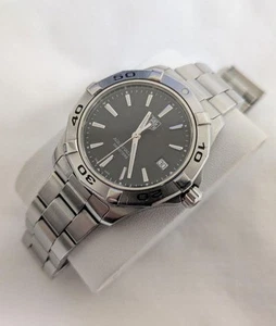 TAG Heuer Aquaracer WAP1110 Quarz Herrenuhr Edelstahl schwarzes Ziffernblatt - Bild 1 von 8