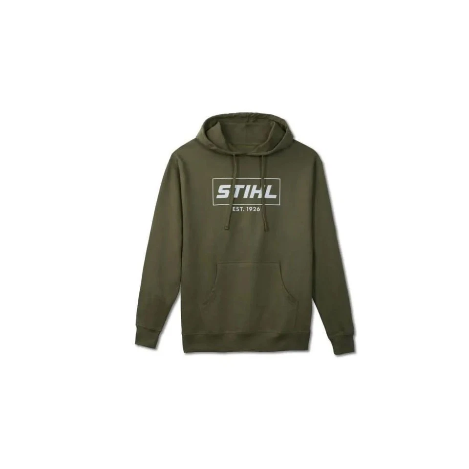 Stihl Men's 100% Cotton Midweight Hooded Sweatshirt, Forest Green, 2X Foto 1 de 2