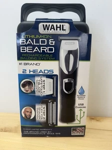 Wahl Bald N Afeitado Recargable Dos Cabezales Enjuagable T-Blade Recortadora para Hombres, - Imagen 1 de 4