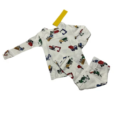 Nuevo con etiquetas Pijama de Construcción Baby GAP Conjunto de Pijama Talla 18-24 Meses Algodón Orgánico Camiones Foto 1 de 4