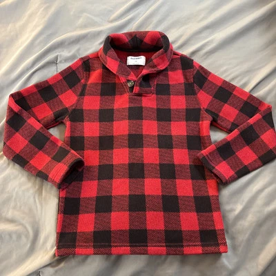 СТАРЫЙ темно-мальчика флис пуловер красный и черный фланель средний (9) - Изображение 1 из 4