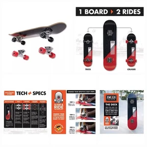 Monopatín Swichboard 2 en 1 Trucos y Cruceros Camiones / 8" Cubierta Configuración Completa - Imagen 1 de 19