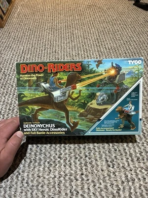 Dino-Riders Deinonychus con Sky TYCO TOYS 1987 - Completo Sin usar, en caja Foto 1 de 4