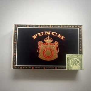 Vintage Punch Cigar Wood Trimmed Box Spanish Honduras 8.75x5.5x1.5” London Club - Picture 1 of 3