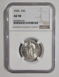 (LD 6A) 1926 25C Standing Liberty Quarter AU 58 - Picture 1 of 4