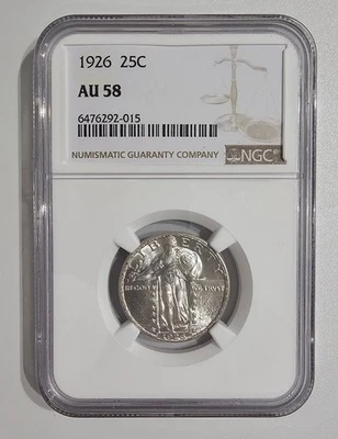 (LD 6A) 1926 25C Standing Liberty Quarter AU 58 - Image 1 of 4