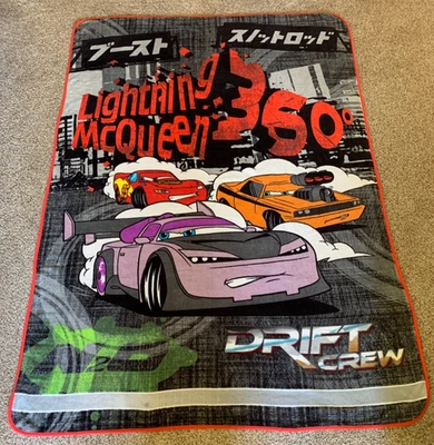 Manta polar tamaño doble 360° Walt Disney CARS 2 LIGHTNING MCQUEEN Drift Crew Foto 1 de 4