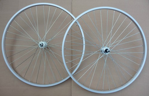 Hybrid 700c Bicycle Front / Rear Wheel Wheelset NEW Bike Cycle Freewheel Hub