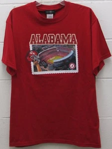 Alabama Crimson Tide HD Men's Litho Embellished Tee T Shirt NCAA Red L Large New - Picture 1 of 10