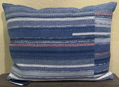 Ralph Lauren Tyrell Decorative Throw Feather Pillow Navy 15"x20" MSRP $185 — 第 1/4 张图片