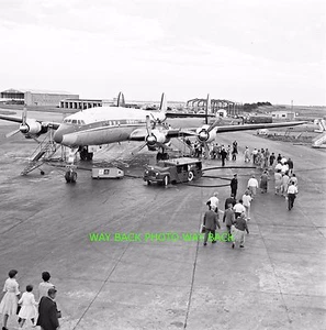 1961 Reprint Photo - Capitol Airways Constellation At Shannon, Ireland Airport - Picture 1 of 1