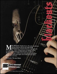 Slipknot Mick Thomson #7 Seymour Duncan Blackouts Guitar Pickups 2007 ad print - Picture 1 of 3