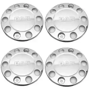 For Daf Truck Stainless Steel 22.5" Truck Wheel Trim Covers 4 Pcs - Picture 1 of 5