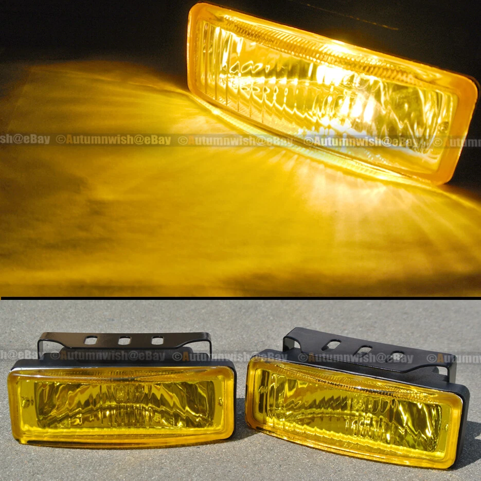 For RX-8 5 x 1.75 Square Yellow Driving Fog Light Lamp Kit W/ Switch & Harness Foto 1 de 2