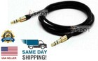 3.5mm Male to Male Aux Cable Cord Car Audio PC iPhone Headphone Jack Black 4FT