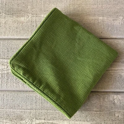 Crate & Barrel Henley Accent Pillow Cover Textured Green 18” - Image 1 of 4