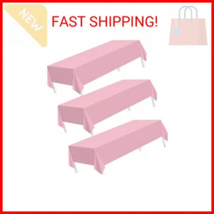 Plastic Tablecloths for Rectangle Tables 3 Pack 54" x 108" Party Table Cloths Di - Picture 1 of 2