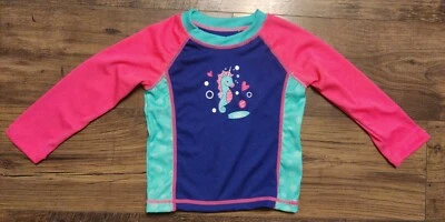 Camiseta de natación Sun Smart Sun Shield protección contra erupciones UPF 50+ mediana 2-4 años niñas caballito de mar Foto 1 de 2