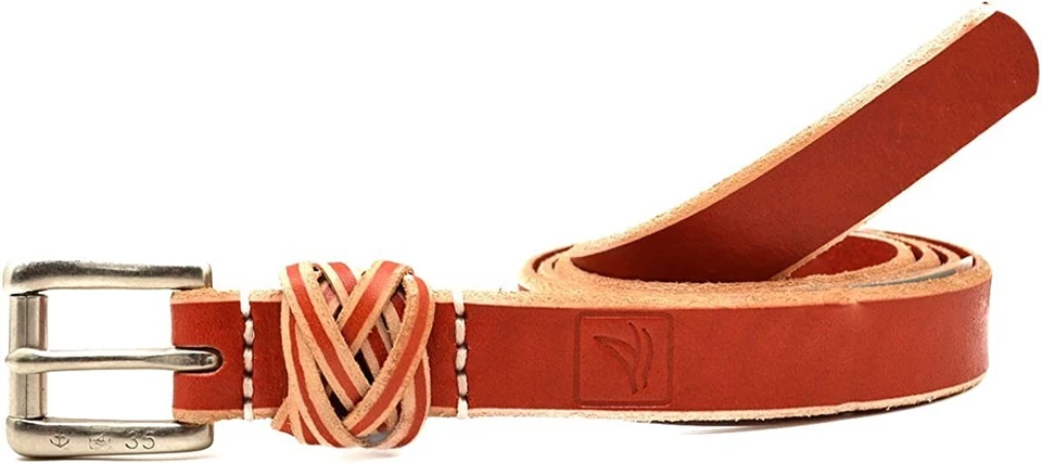 Sperry Top-Sider Womens 20mm Braid Loop Red Leather Medium 34"