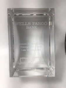 2002 Wells Fargo Western Banking Recognition Event Las Vegas Laser Etched inside - Picture 1 of 7
