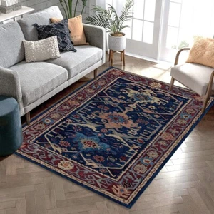 NewTreditional Handmade Floral Black Rust Tufted Area Rugs 8x10, 9x12 - Picture 1 of 6