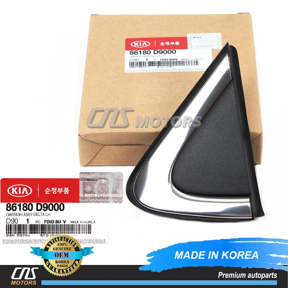 ⭐GENUINE⭐ Fender Corner Mirror Molding LEFT for 2017-22 Kia Sportage 86180D9000 Foto 1 de 4