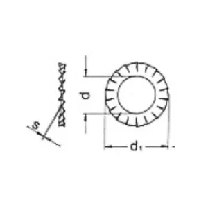 DIN 6798 Disco dental exterior dentado acero galvanizado - Imagen 1 de 4
