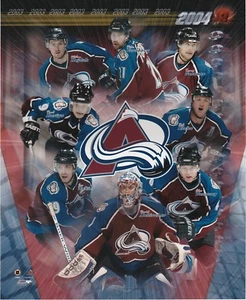 Colorado Avlanche 2004 equipo de hockey NHL 8x10 archivo de foto en color con licencia - Imagen 1 de 1