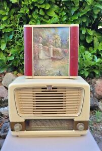 Ancien Vintage PHILIPS Poste Radio TSF Avec Antenne Cadre Collection