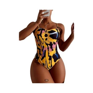MULTICOLOR WOMEN'S SWIMSUIT NEW SIZES L - Picture 1 of 8