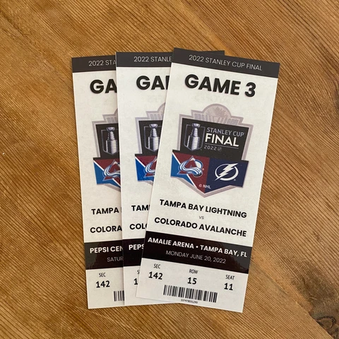 2022 STANLEY CUP Finals Customizable Ticket Stub Colorado Avalanche vs Lightning Cover