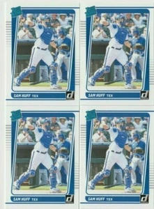 (4) Sam Huff 2021 DONRUSS RATED ROOKIE LOT #44 TEXAS RANGERS - Picture 1 of 1