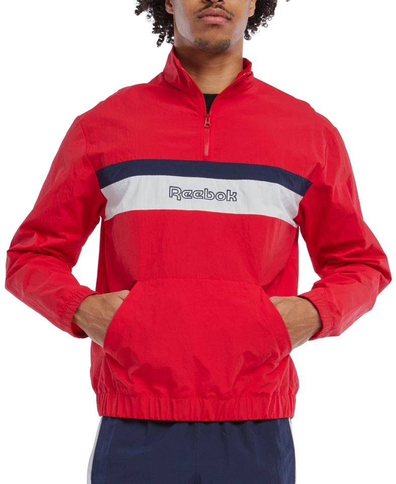 Reebok Men's Classic Fit Quarter Zip Sweatshirt Vector Red Size M