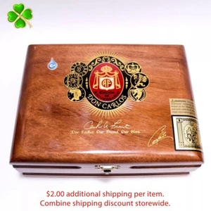 Don Carlos Robusto Aniversario Empty Wood Cigar Box 7.75" x 5.75" x 2.75" - Picture 1 of 10