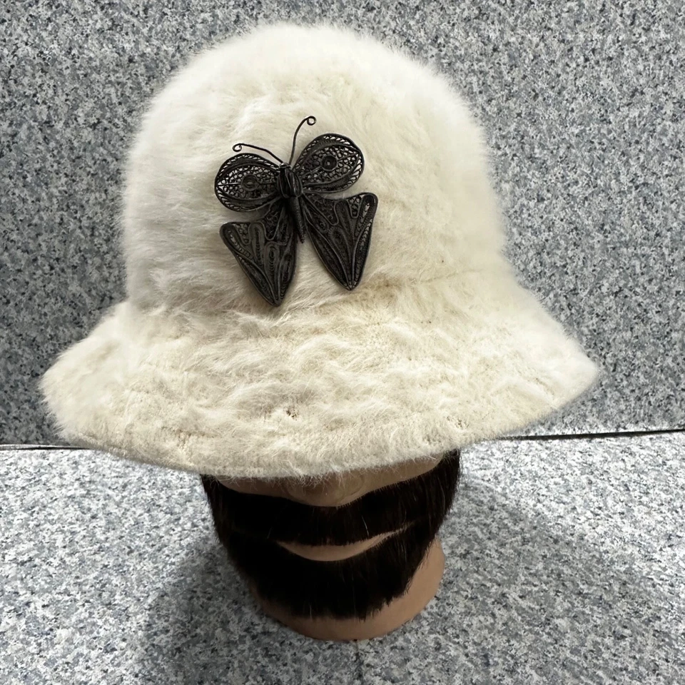 Sombrero de cubo Kangol Furgora para mujer pequeño gorra peluda hip hop mariposa prendedor CAO1474 Foto 1 de 4