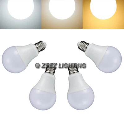 4X LED Light Bulbs 5W Soft Warm White A19 E26 Equivalent 40W Incandescent Lamp - Image 1 of 4